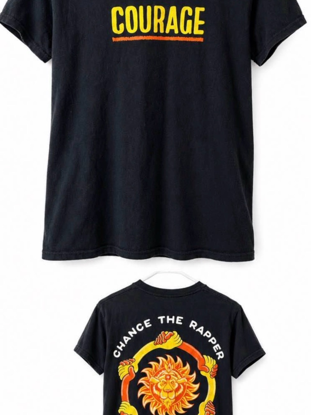Black "Courage" Chance the Rapper T-shirt